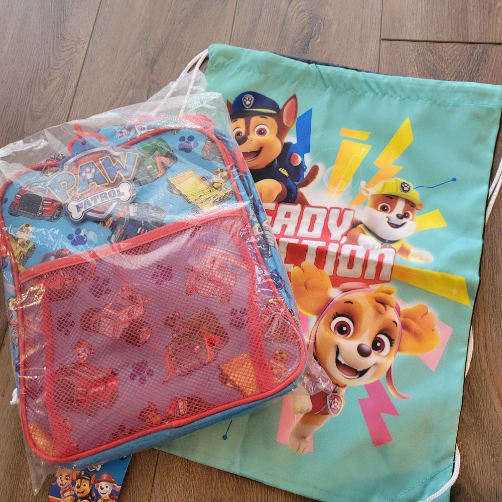 NWT Paw Patrol Duffle Bag and Cinch Sack
